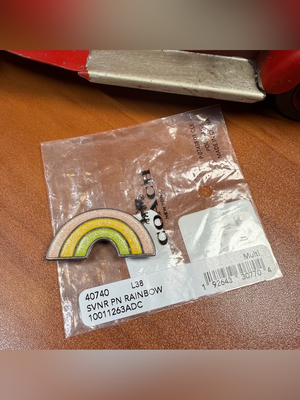 NWT Coach Rainbow Souvenir Enamel Pin(40740) - Picture 6 of 6